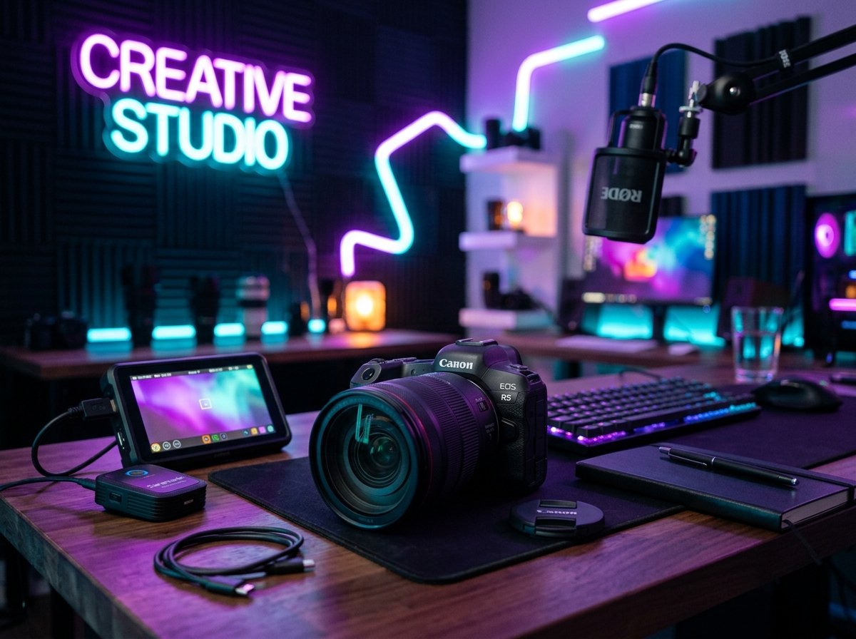 Cámara y estudio de contenido