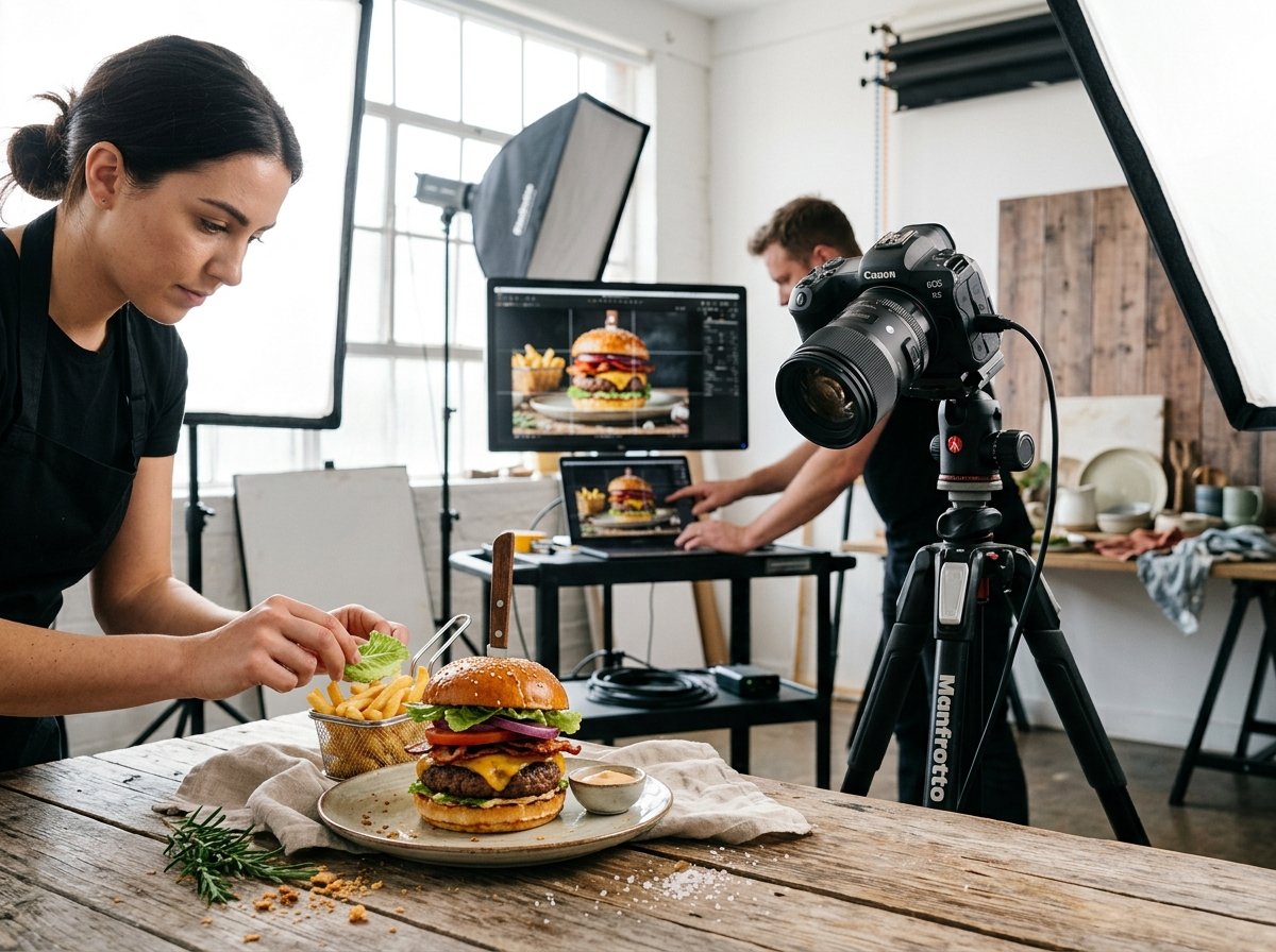 Sesión de fotos de alimentos